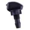2pcs Universal Car Front Left Right Dual Holes Windshield Wiper Washer Water Spray Nozzle Jet Adjustable Black