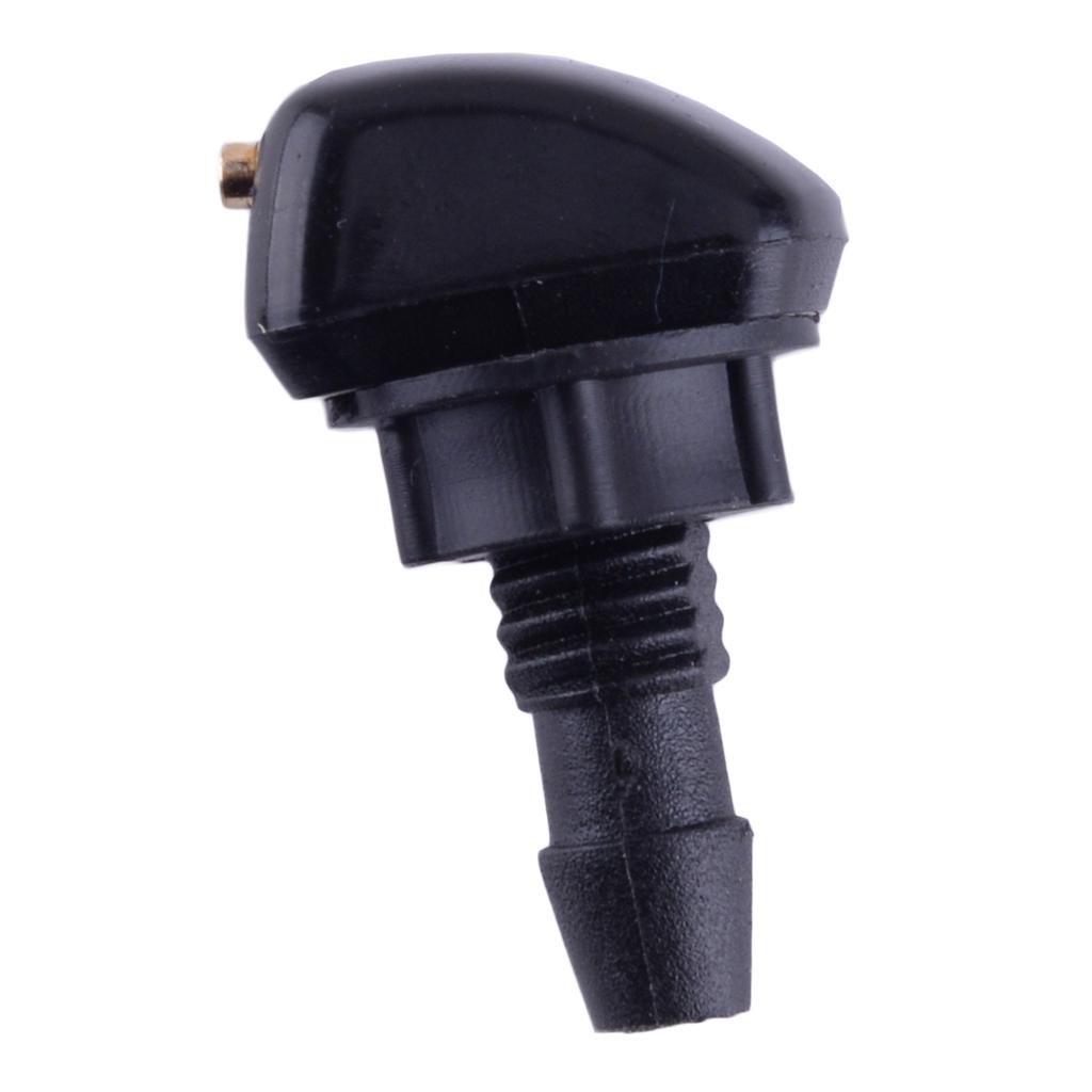 2pcs Universal Car Front Left Right Dual Holes Windshield Wiper Washer Water Spray Nozzle Jet Adjustable Black