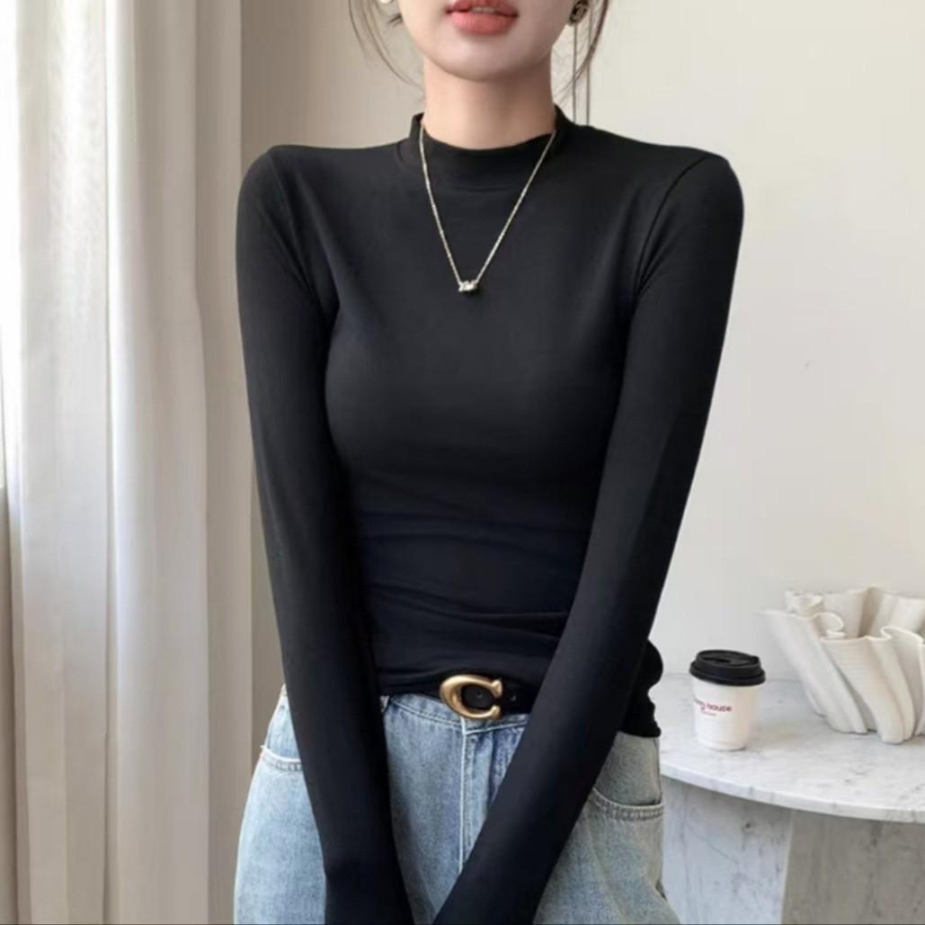 

2024 Ancola Red Women’s Slimming Long Sleeve Top - High Quality Spring/Autumn Wear M (80-100 jin)