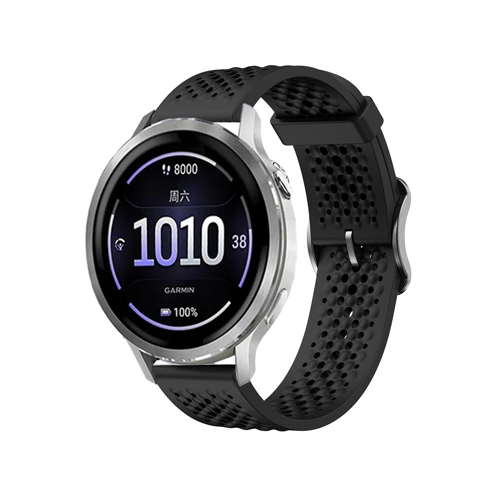 Cinturino per Garmin Venu 4/3S/2S Forerunner 255S 265S Vivoactive 4S Cinturino in Silicone da 18 mm per Garmin Venu 4 41mm Cinturino Sportivo Traspirante