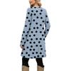 Women's Fashion Casual Dress With Pockets, Decorative Buttons, Polka Dot Prints, Round Neck And Long Sleeves