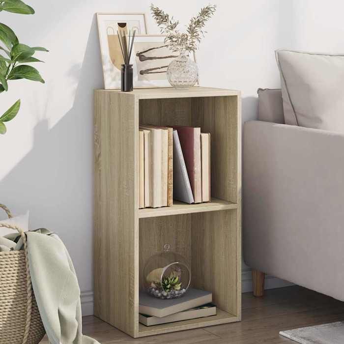 VidaXL Bibliothèque à 2 niveaux Chêne sonoma 40x30x76,5 cm Aggloméré