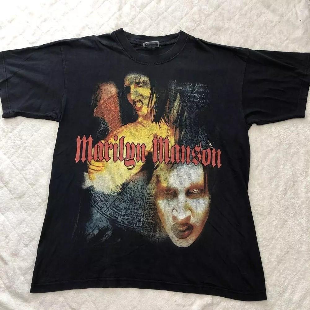 

Marilyn Manson Рок-группа Графическая Черная Унисекс Футболка Для Мужчин Женщин S5XL Унисекс Футболка S