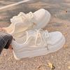 Summer mesh breathable cool little white shoes women 2025 new Internet celebrity explosion single net not stuffy feet thick baseplate shoes