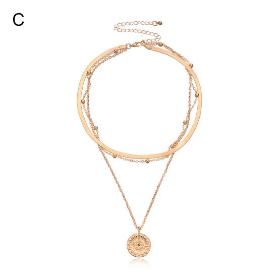 Stylowy łańcuszek na obojczyk, trzywarstwowy dodatek Punk