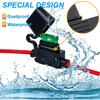 VANSIHO 18AWG Inline Fuse Holder Kits-6 Pack 18 Guage Awg With 6Pcs 3A Blade Mini Fuse/12Pcs 3:1 Heat Shrink Butt Connectors