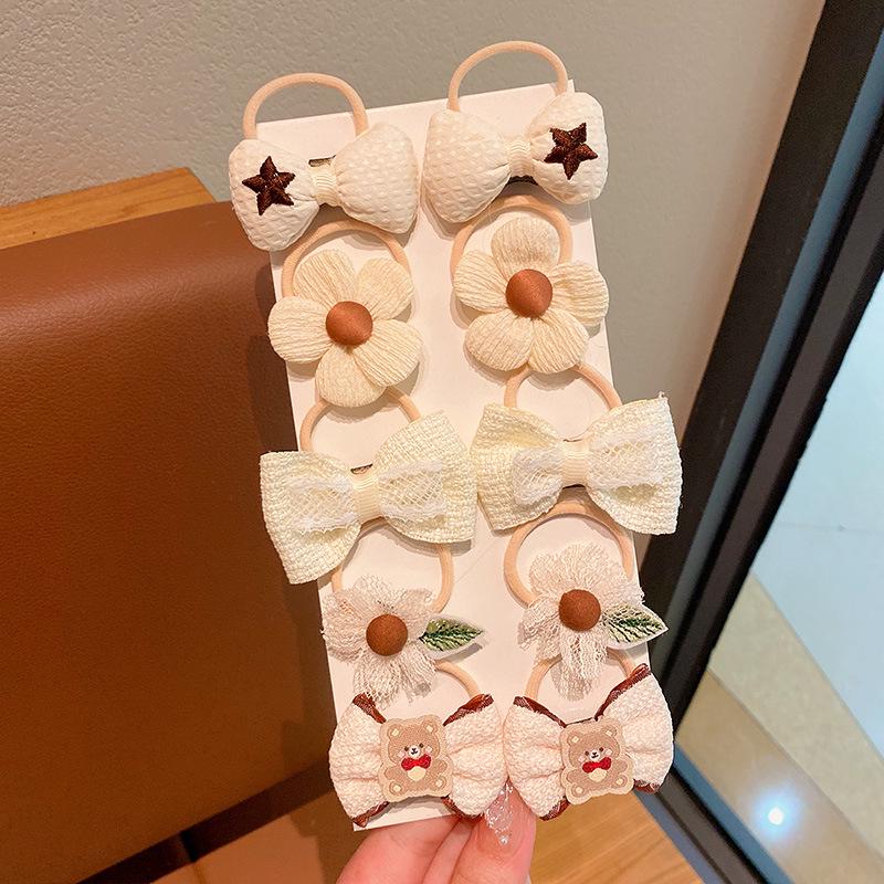 High Elasticity Milk Coffee Hair Ties for Girls - No Damage, Autumn/Winter Hair Accessories