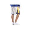 Nike NBA Golden State Warriors Straight-Leg Basketball Shorts with Elastic Waist and Color Blocking Men Bottoms White AJ5604-100