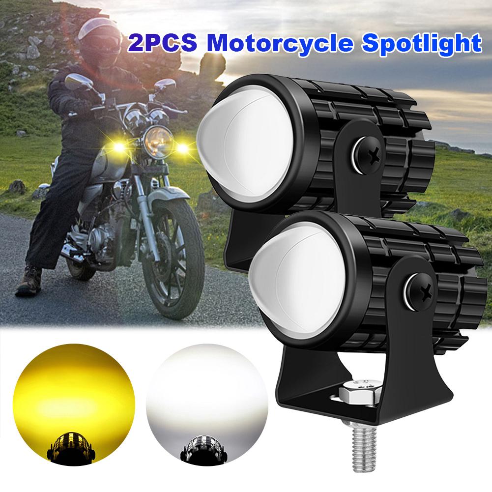 2Pcs Car LED Work Light Motorcycle Spotlight 8000LM Hi-Lo Beam Motorbike Fog Light 20Wx2 Driving Fog Lamp Headlamp Drive Light