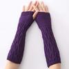 Wool Gloves New Autumn and Winter Knitted Fingerless Sleeves for Men and Women Warm Pile Wristbands Fake Sleeves