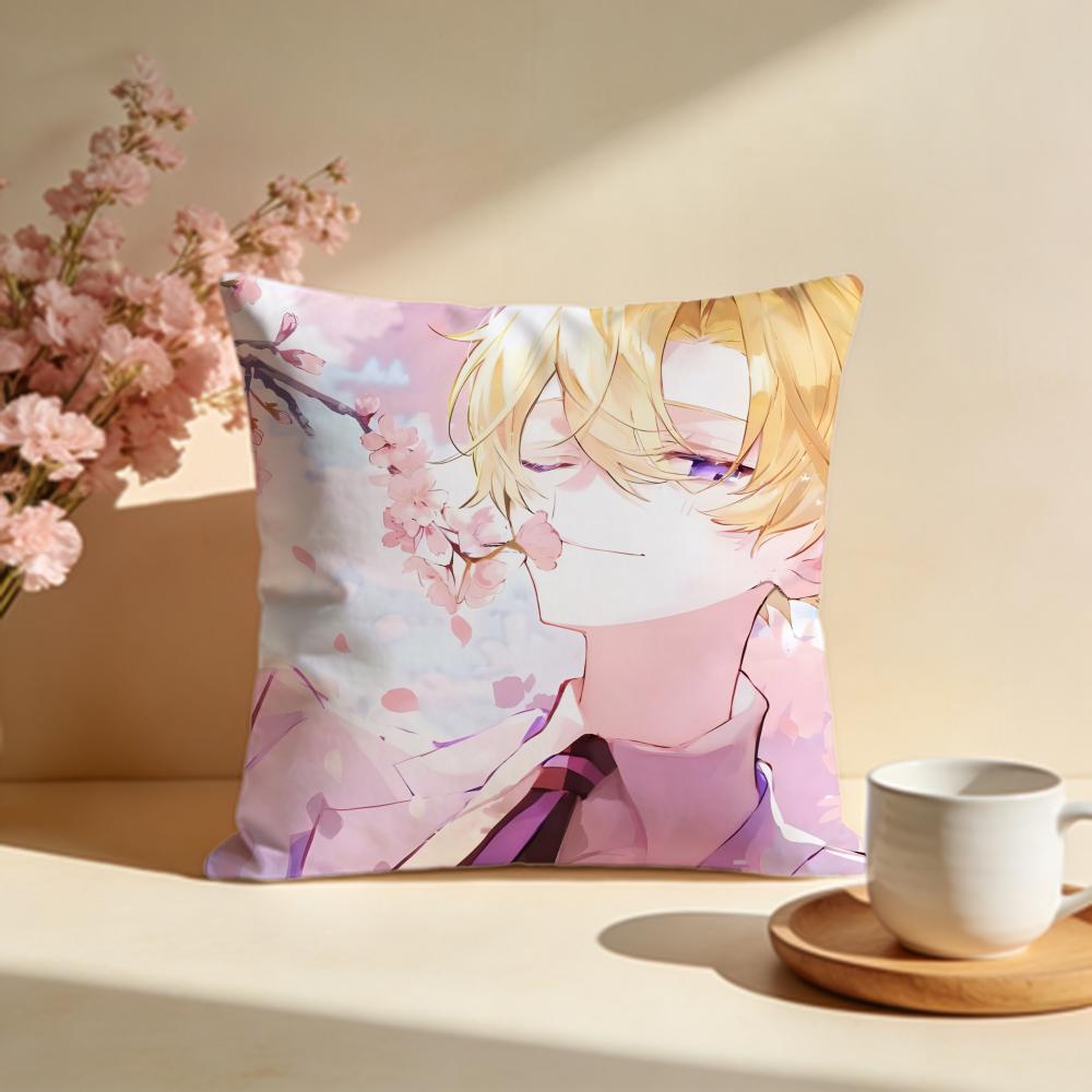 Stylish OOuran High School Host Cluber Cushion Cover Stylish Washable Pillow Cover Ideal for Couch Bedroom Car Decoration