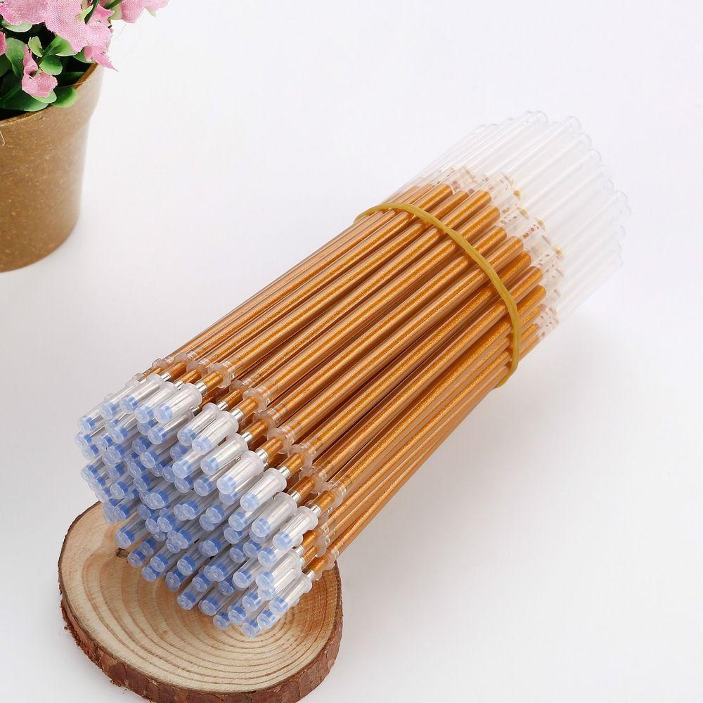 100/20 pcs Large Capacity Glitter Gold Pen Refills 0.7mm Scripture Copying Penholder  Art Drawing