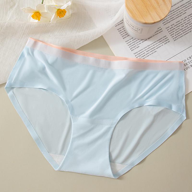Seamless Ice Silk Breathable Women's Underwear - Anti-Exposure Thin Briefs