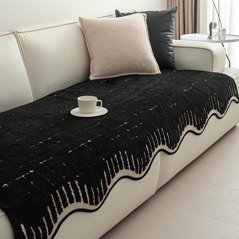 Creative Sofa Cushion Plush Thickened Non-Slip  Spring And Autumn New High-End Irregular Straight Row Seat Cushion Cover Cloth