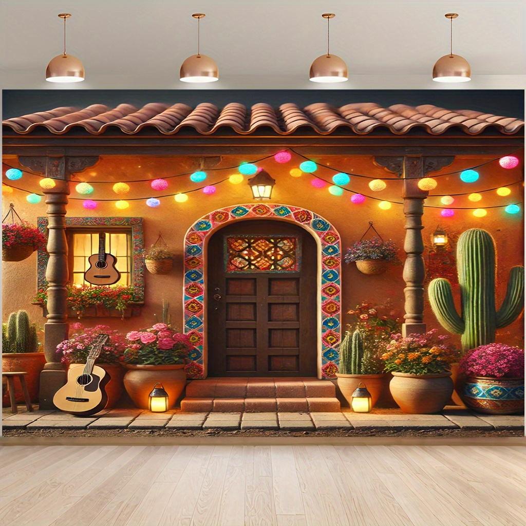 Background fabric, Mexican style, polyester background fabric, suitable for living room decoration and bedroom decoration
