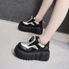 Fashion 8cm Winter High Platform Pumps for Women 2025 Fashion Mixed Colors Loafers Thick Bottom Wedges Heels Leather Woman Shoes