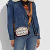 Coach Camera 19 Graffiti Print College Style Badge Leather Camera Bag Women Shoulder Bag White 4888-B4DMH