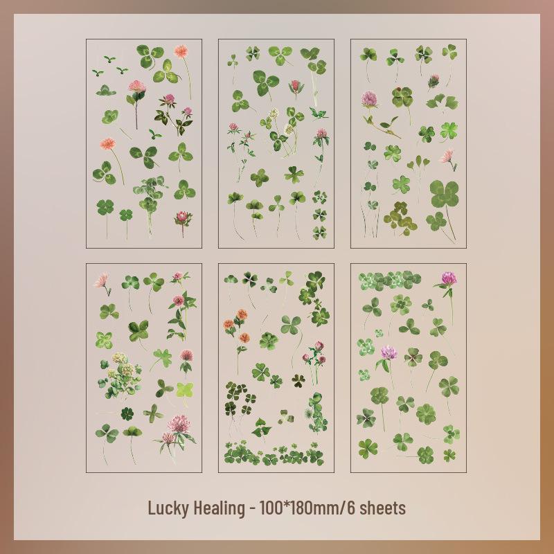 

Ретро Цветочные Водонепроницаемые ПВХ Наклейки - Наклейки с Растениями для Декора и Рукоделия