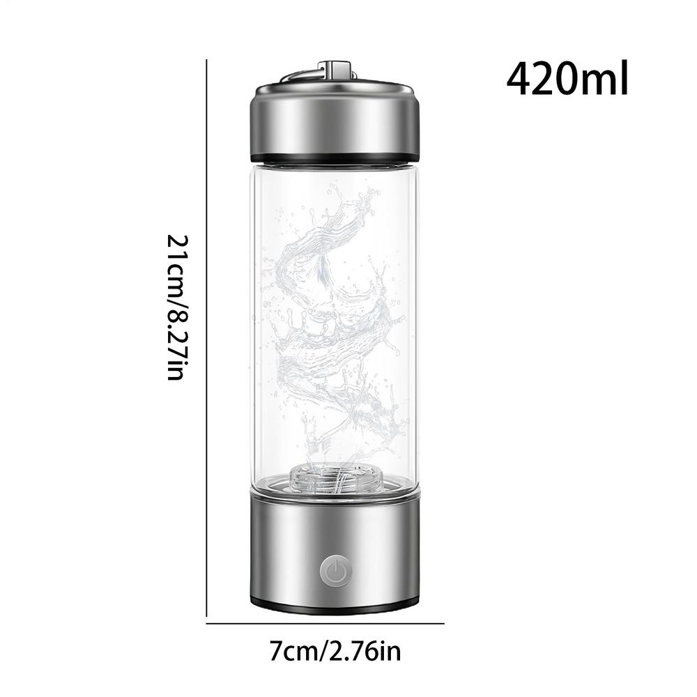 

420 мл Портативна гідрогенізована пляшка для води, 420 мл, лужний чайник, перезаряджуваний антиоксидантний генератор водню 420ml