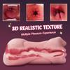 Textured Realistic 3-in-1 Male Masturbator Simulates Oral and Vaginal Hands-Free Men's Masturbation Cup for Intimate Play Waterproof Adult Toys