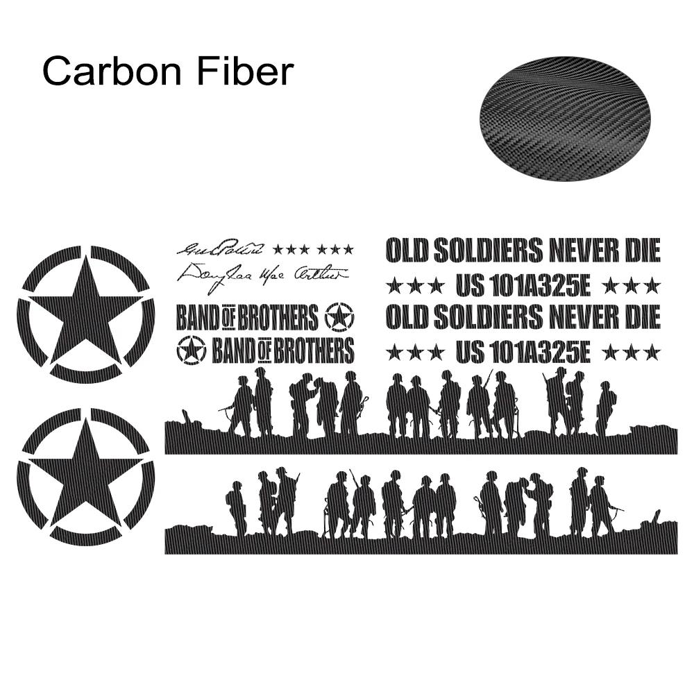 12 Stück Auto Tür Vinyl Aufkleber für Jeep Wrangler JK TJ Jl YJ Auto Pentagramm Soldaten Karosserie Dekoration Vinyl Decals Zubehör