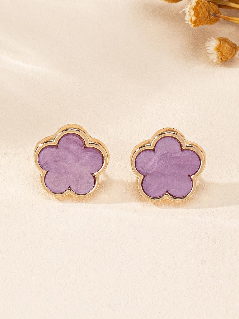 Mode Glücksklee Blütenblätter Nischendesign High-End Ohrringe Trendige Temperament Ohrringe