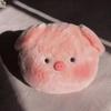Soft Plush Pig Head Bag Pendant Animal Keychain Plush Pig Keychain  Female Lady Girl