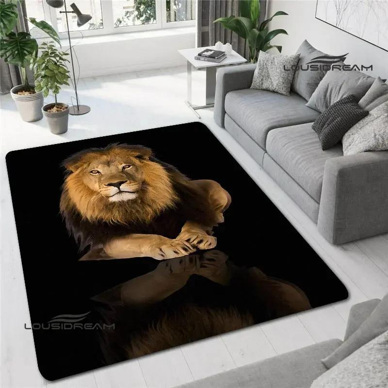 3D Lion Printed Carpet non-slip Carpet kitchen mats for floor decoracion anime rug Fashion yoga mat bedroom decor birthday gift