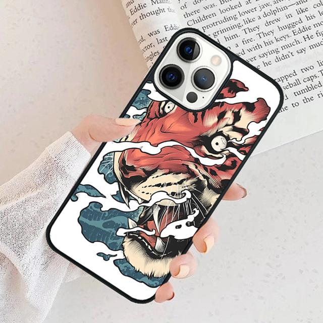 Japanese Tiger Phone Case Cover For iPhone 17 Air 15 16 11 13 14 Pro Max 12 Plus Max Fundas