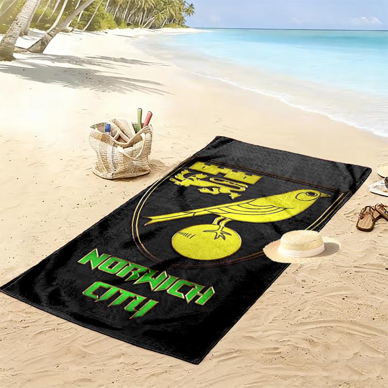 Norwich City Football Club Druck Strandtuch, Großes Weiches Schnelltrocknendes Handtuch für Strand Camping Schwimmen