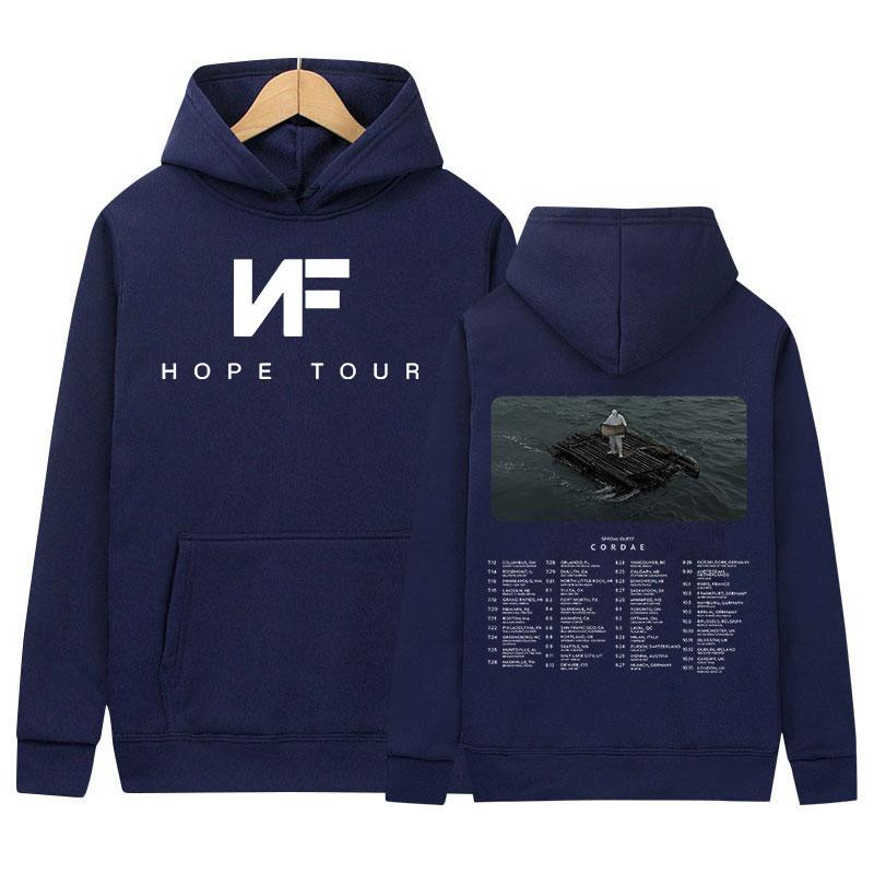Rapper NF Hope Musikalbum 2024 Neuer Hoodie Herrenmode Lässiges Übergroßes Sweatshirt Hip Hop Vintage Pullover Hoodies Streetwear