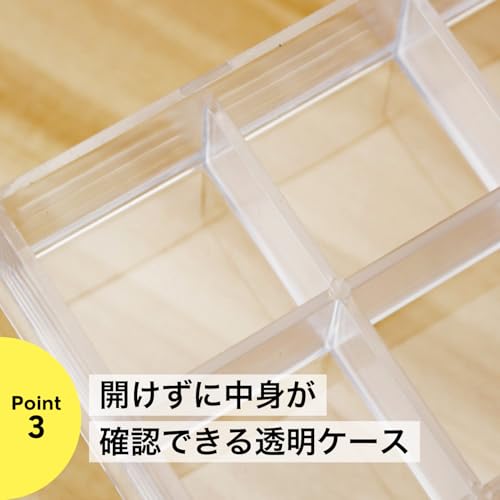 NYANDELMO Clear Accessory Cabinet, 5 Tiers/120 Compartments, ND-0093-R20-5×120