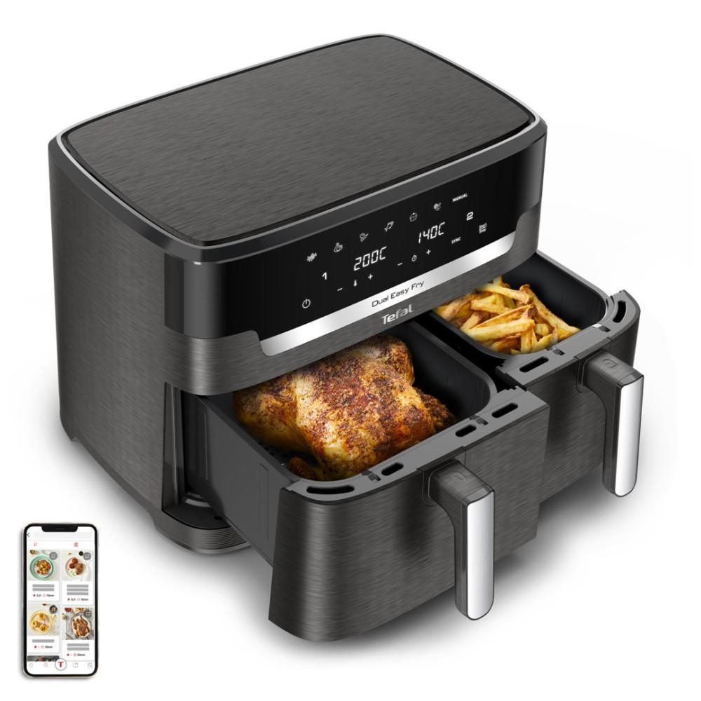 Tefal Gris Freidora De Aire Dual Easy Fry Xxl Ey942h Doble Cesta 11L 2020W - Imagen 2