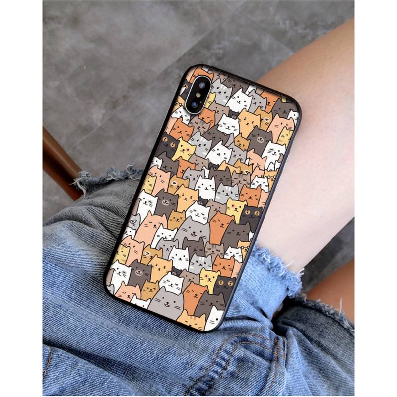 Cartoon Cut Cat Soft Phone Cover für iPhone 11 12 13 Mini Pro Max X XS MAX 6 6s 7 8 plus 5 5S 5SE XR SE2020