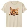 Pawsitively Adorable Kitty Peeking TShirt Cat Birthday Gift For Him And Her