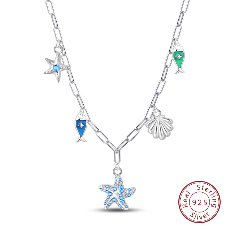 Necklace 925 Silver Cross Moonlight Guardian Dreamcatcher Necklace For Women Fashion Birthday Anniversary Jewelry Gifts