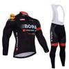 Set Maglia da Ciclismo in Pile da Uomo Invernale Termico Manica Lunga Abbigliamento da Bici per Ciclismo con Clima Freddo