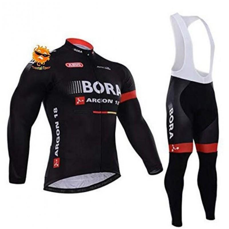 Set Maglia da Ciclismo in Pile da Uomo Invernale Termico Manica Lunga Abbigliamento da Bici per Ciclismo con Clima Freddo