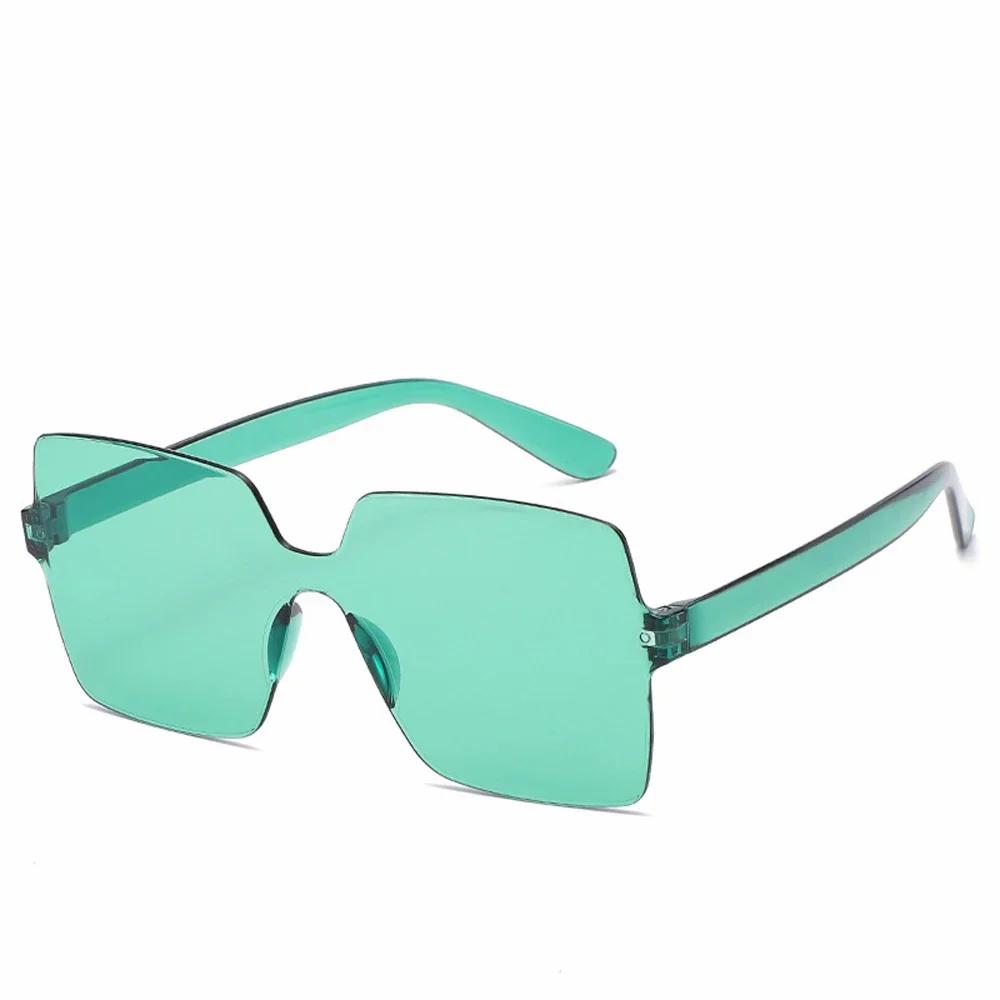Fashion One-piece Frameless Sunglasses Women Candy-colored Sun Glasses Trendy UV Protection