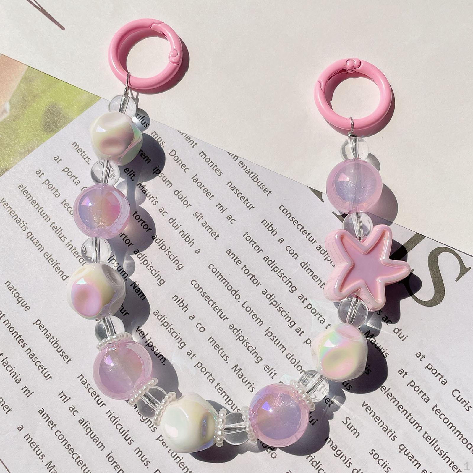 

Брелок из бисера, держатель для ключей от машины, кольцо для ключей, уникальный подарок, браслет-манжета DIY на день рождения розовый