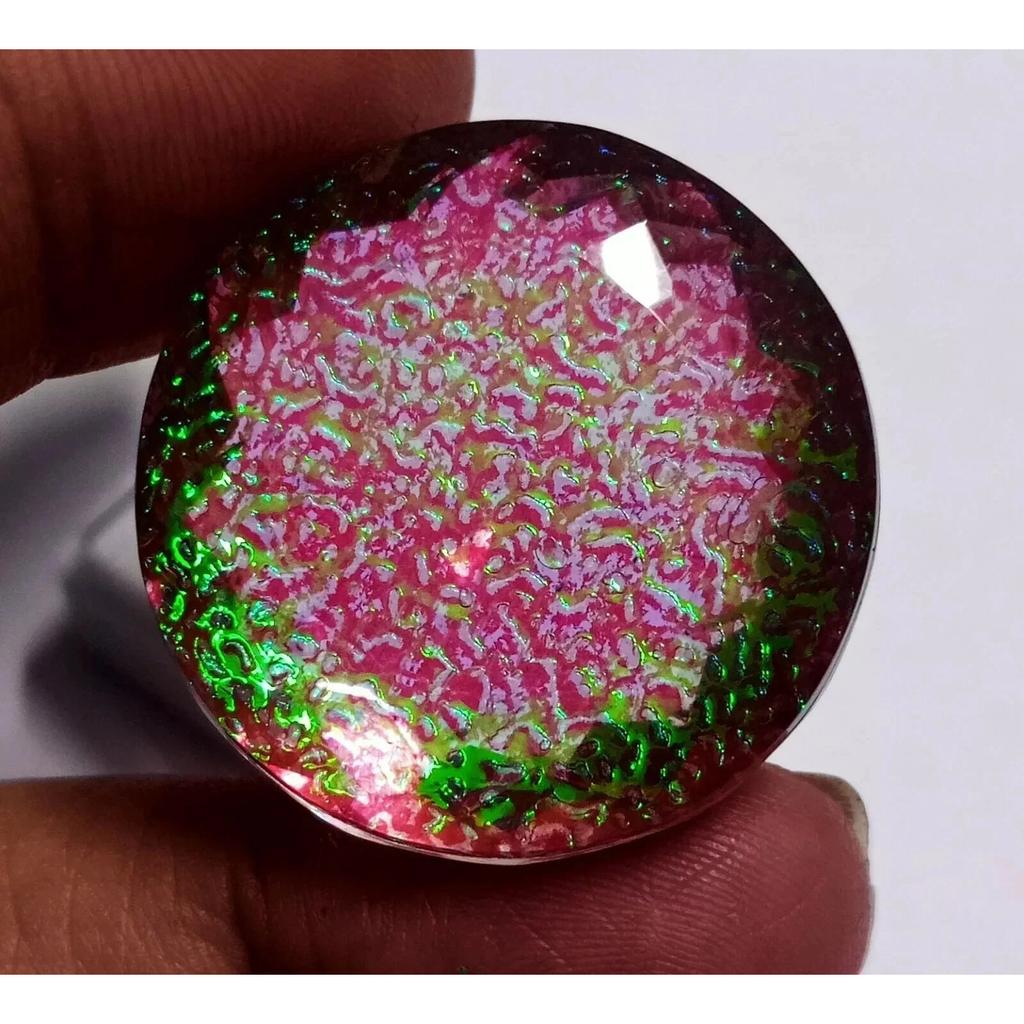 Monarch Fire Opal Doublet Natural 70+ Ct Round Cut Stunning Certified Gemstone