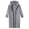 Women's Fashionable Solid Color Long Sleeved Hooded Pocket Casual Hoodie Jacket