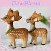 Wooden Craft Deer Figurine Home Decor Gift For Birthday And Holiday Celebrations