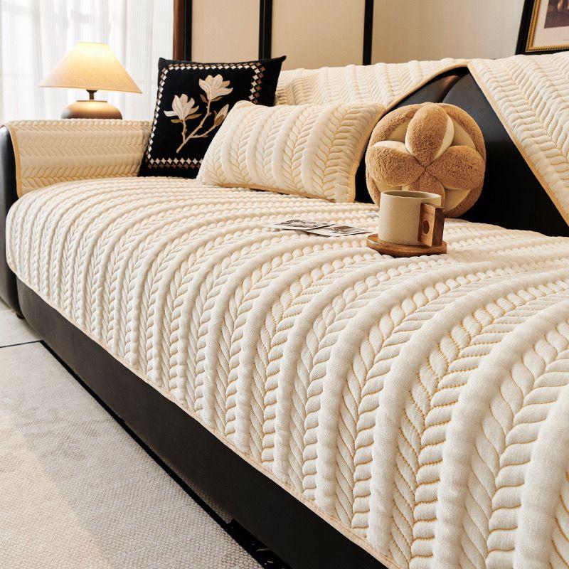 

Подушка для дивана из шенилла, универсальная для всех сезонов, новый кремовый античный чехол, нескользящий чехол для дивана, подушка для сиденья 90*160cm