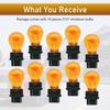 Pack-10 Car Brake Light, 3157 Vehicle Turn Signal Bulb, 12V 21/5W Dual Contact Automobile Lighting Accessories, Universal for Most Cars, Trucks and