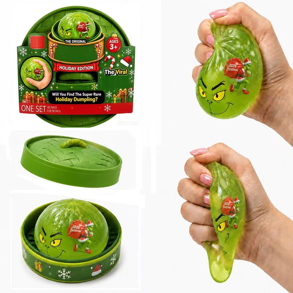 Giocattolo Squishy a Forma di Panino Regalo di Natale Giocattolo Decompressione Rilassamento Stress Rimbalzo Lento a Forma di Cibo 8.5CM