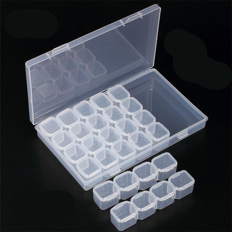 

28 решетчатая шкатулка для хранения ювелирных изделий, съемная пластиковая коробка для ногтей, вспомогательная коробка для ювелирных изделий
