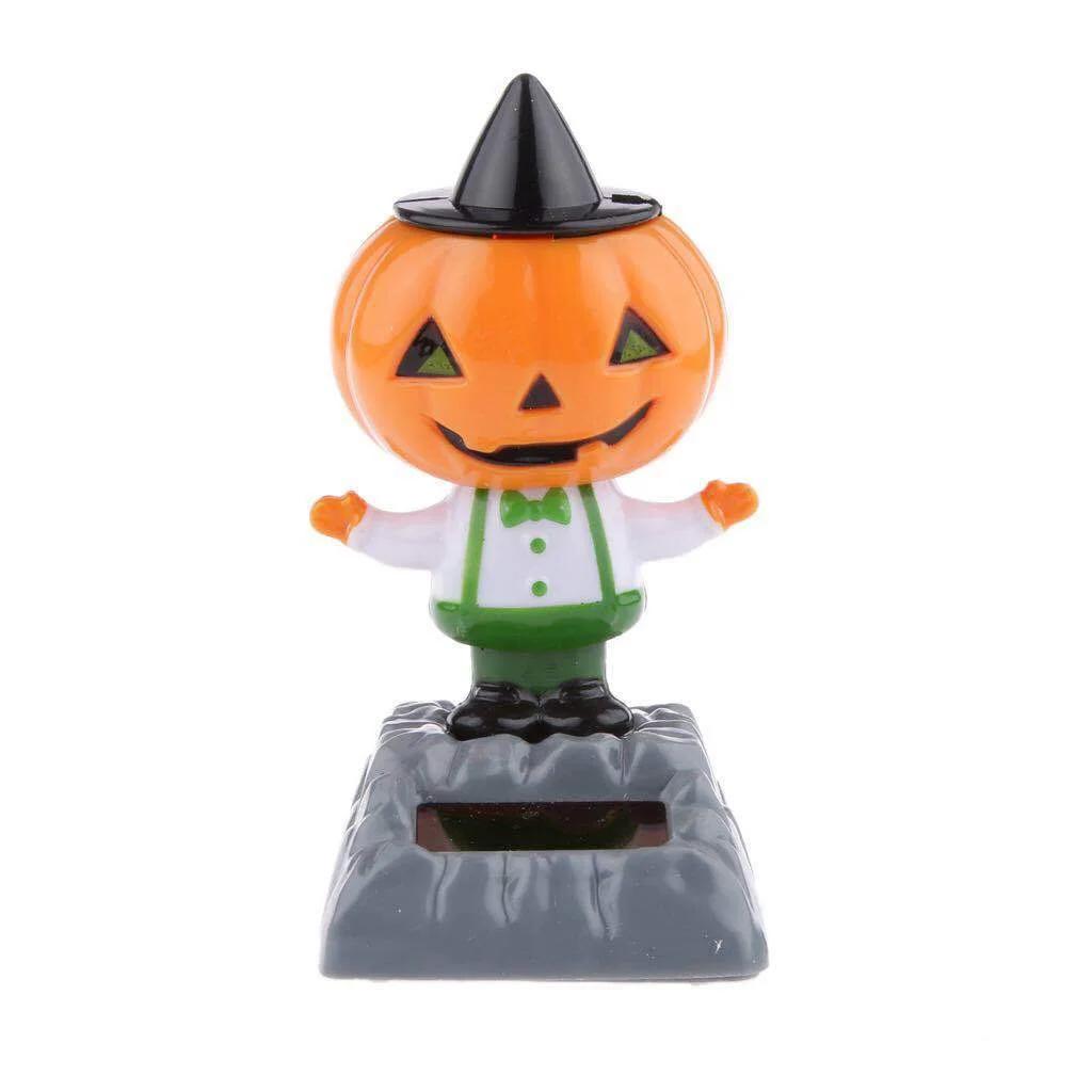 Hot Selling Halloween Solar Creative Swinging Head Doll Car Ornaments Cartoon Ornaments Gifts for Children