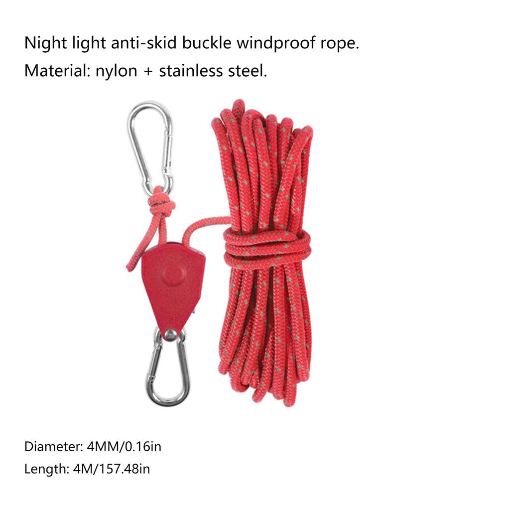 Tent Rope Hanger Adjusted Internal Gear Ratchets Liftings Pulleys Lanyards Plant Growth Tent Lanyards with Carabiner