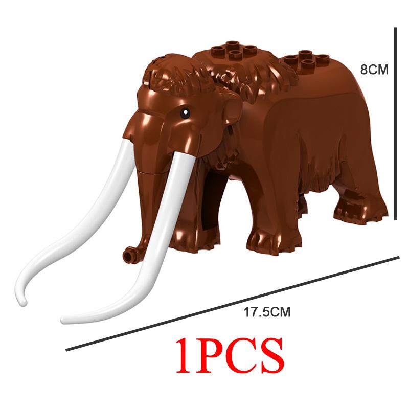 The Zoo Model African Elephants Camel Deer Crocodile Leopard Animal Building Blocks Educational Games Figure Brick Toys Kid B03